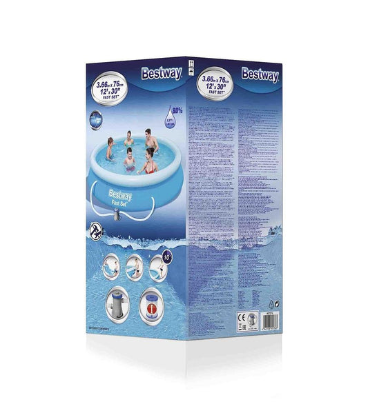 Fast Set Pool 366x76 cm mit Pumpe