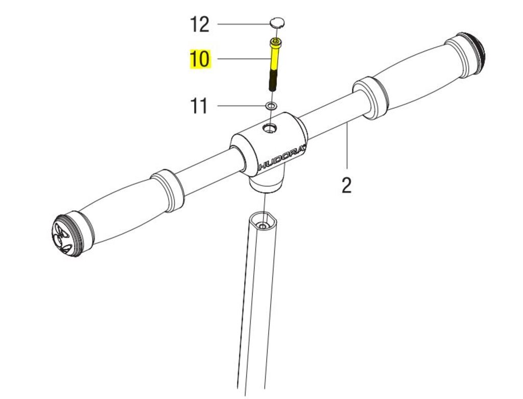 1 Schraube, M6 x 60 mm (für die Lenkstange) (EOL)