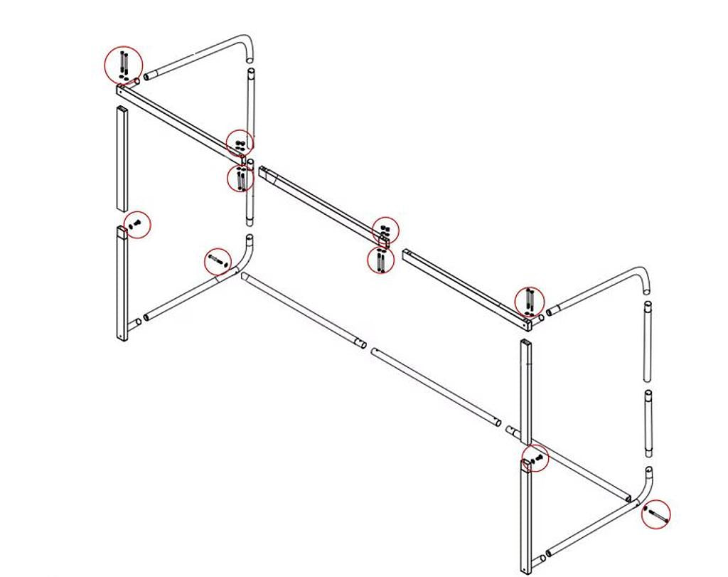 1 Schraubenset für Fußballtor Allround