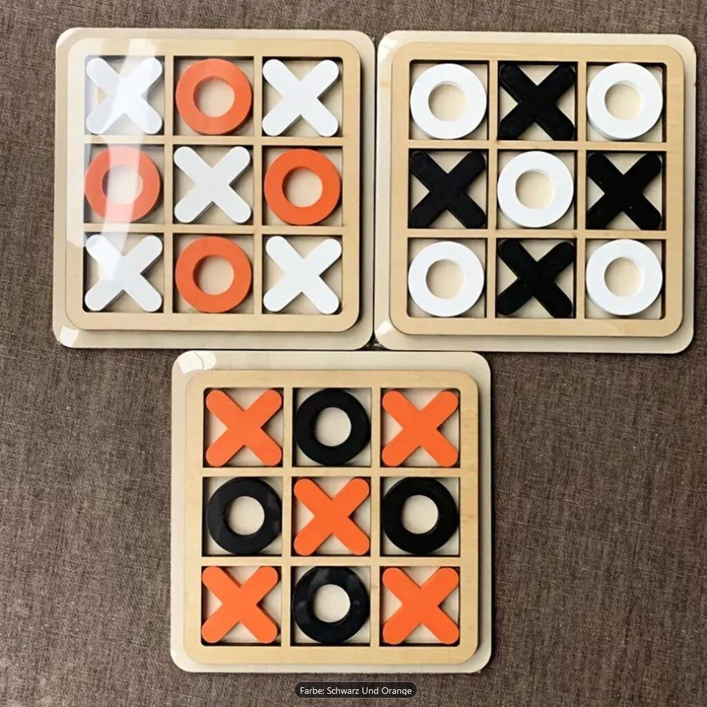 Tic Tac Toe-Brettspiel aus Holz