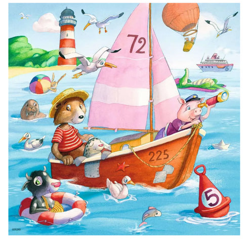 Puzzle"Aufdem Wasser" 3x49 Teile