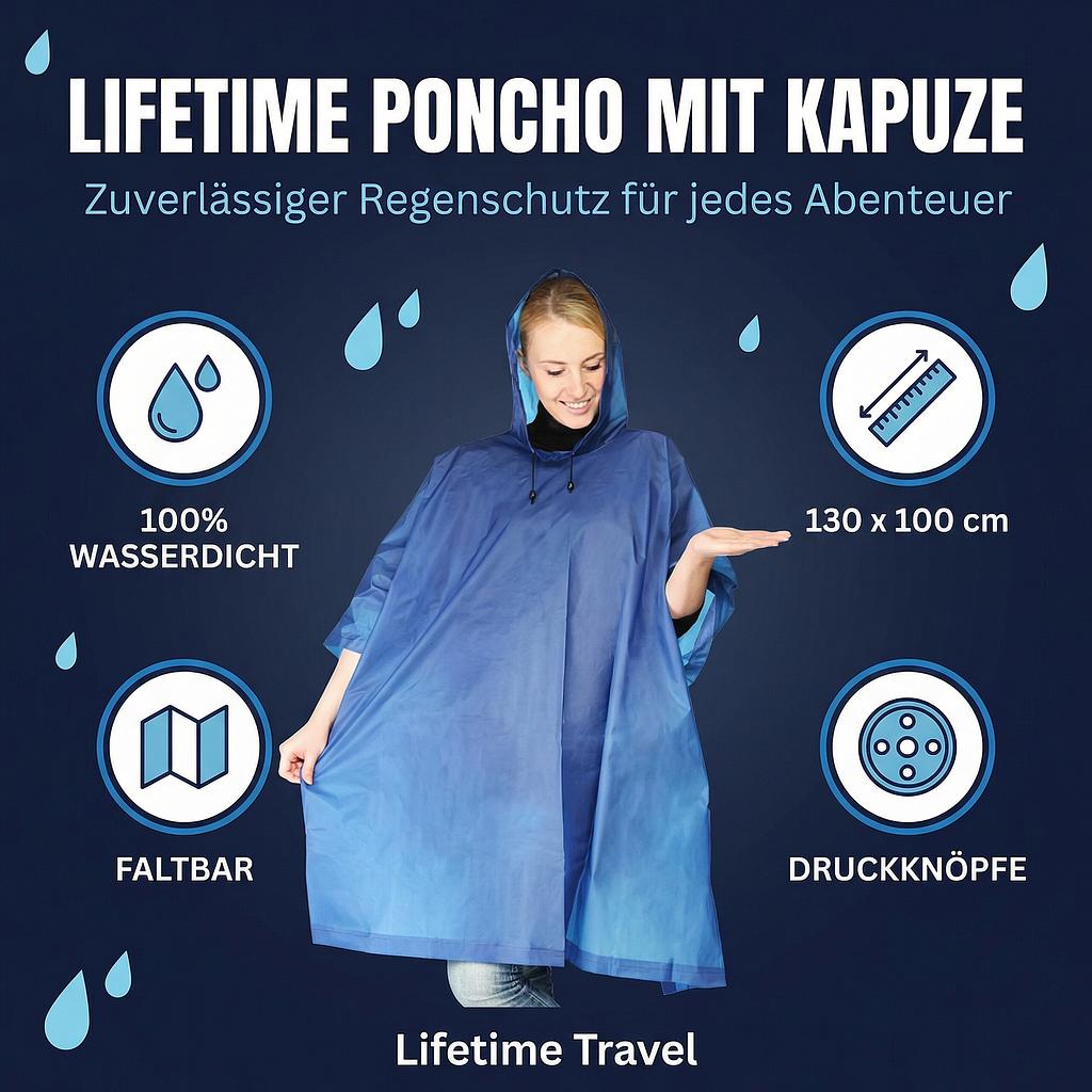 Poncho mit Kaputze
