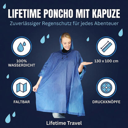 Poncho mit Kaputze