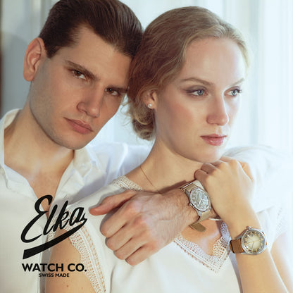 Elka Watch - Stylish Brown Leather Strap ⌚ X01-0801