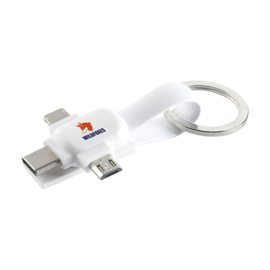 Connection 3-in-1 Schlüsselanhänger mit Ladekabel