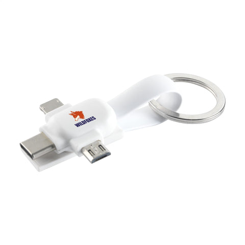 Connection 3-in-1 Schlüsselanhänger mit Ladekabel
