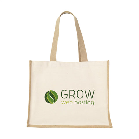 Jute Canvas Shopper Tasche