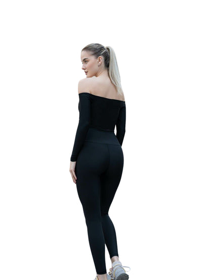 Comfortlux - Top Noir Off-Shoulder - Élégance en Mouvement ✨🖤