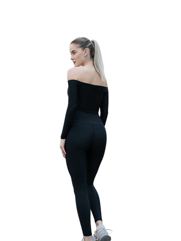 Comfortlux - Top Noir Off-Shoulder - Élégance en Mouvement ✨🖤