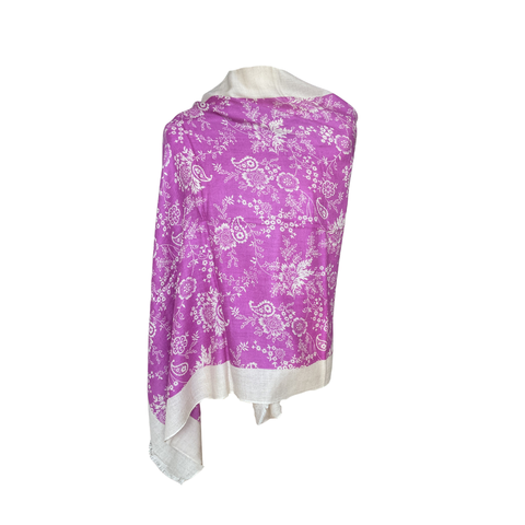 AISHITERU - Dahlia Printed Cashmere Shawl - Lux warm wrap in bloom 🌸✨