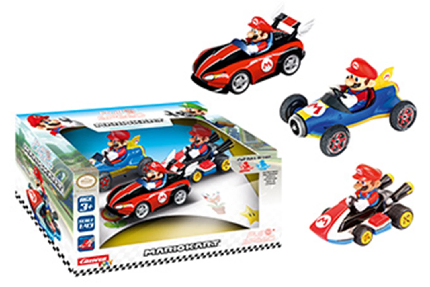 Pull & Speed Mario Kart 3-Pack