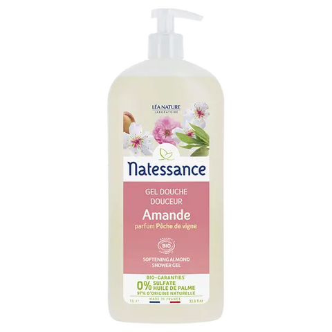 🍑 Natessance Gel Douche Sans Sulfates à l'Huile d'Amande Douce 🍑