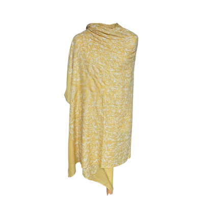 AISHITERU - Marilise Embroidered Cashmere Shawl - Golden warmth & floral luxury ✨🧣