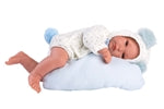 Babypuppe mit Schaukelzelt blau 35cm SV