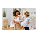 Babypuppe mit Hängewiege blau 42cm