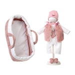 Puppentragetasche & Strampler rosa 42cm