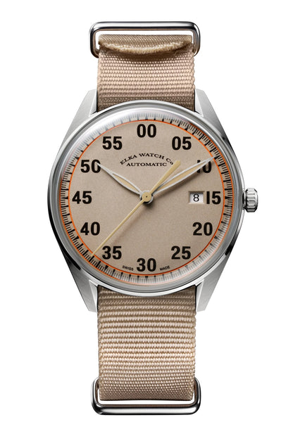 Elka Watch - Beige Nylon Nato Strap ⌚ UX02-0901