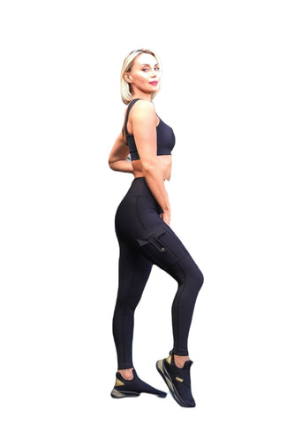 1122 - Cargo Leggings - Stylish Black Comfort 🖤✨