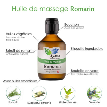 Syana Huile de Massage Romarin – Comfort and Relaxation for Muscles & Joints 🌿