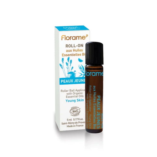 Florame Young Skin Roll-On with Organic Essential Oils - 5ml 🌿✨