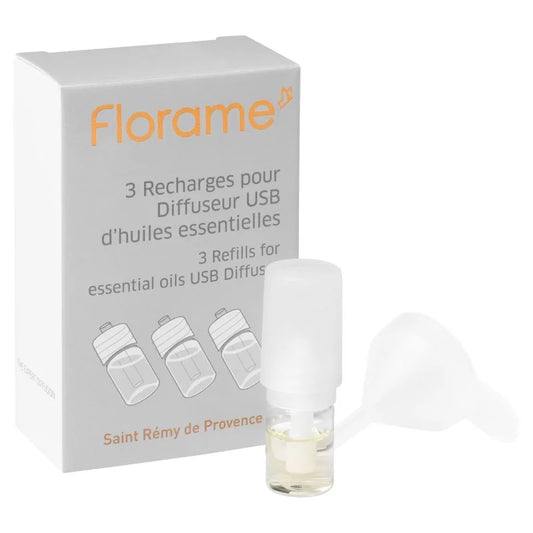 🌿 Florame Essential Oil USB Diffuser Refills - 3 Pieces 🌿