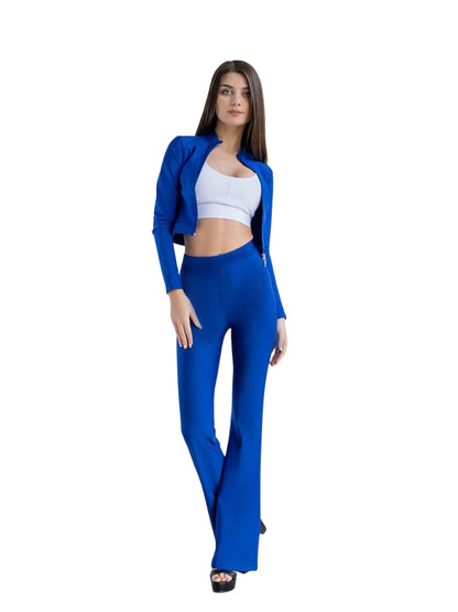 1198 - Extra High Waist Flare Leggings - Dance in Royal Blue 💃✨