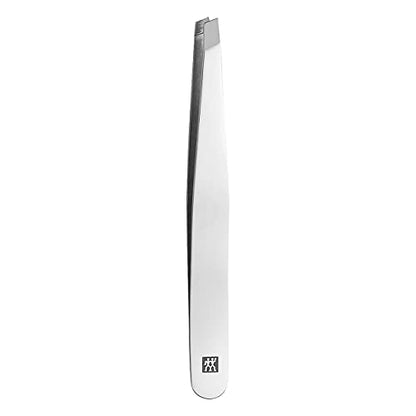 ZWILLING Schräge Pinzette für Präzise Augenbrauen Haarentfernung, Rostfreier Edelstahl Poliert, 90 mm