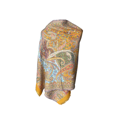 AISHITERU - Solara Embroidered Wool Shawl - Radiant warmth & artistry ✨🧣