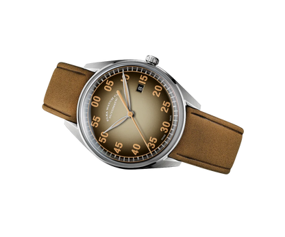 Elka Uhr - Braun Cognac Wildleder Uhr ⌚ X09-0804