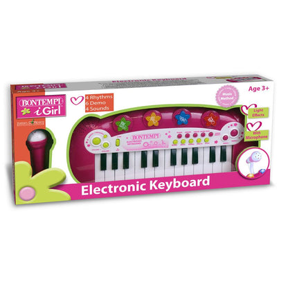 Elektronik-Keyboard mit 24 Tasten pink