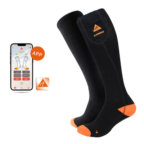 ALPENHEAT - Calzini Riscaldati FIRE-SOCK APP Cotone - Rimani Caldo e Confortevole! 🔥🧦