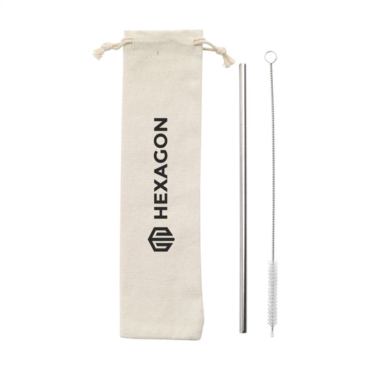 ECO RVS Straw Set Metall-Strohhalme