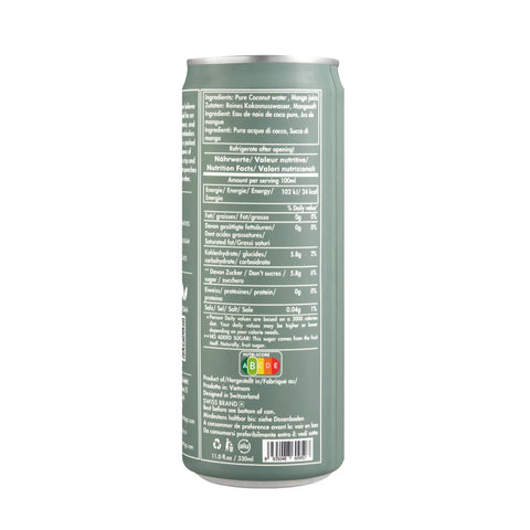 Cocco da portare - Acqua di cocco al mango - Pura rinfrescante tropicale 🥥🥭