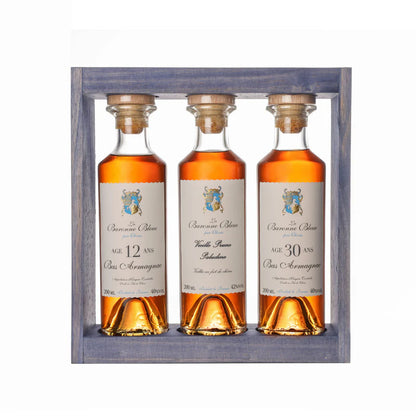 ✨Armagnac la Baronne Bleue par Olivia - La Baronne Bleue Coffret 3 Mignonnettes - 20cl Each✨