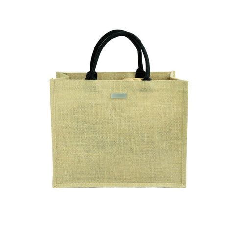Swiss Ethno Jute Shopping Tasche – Matterhorn, Steinbock & Schweizer Kreuz