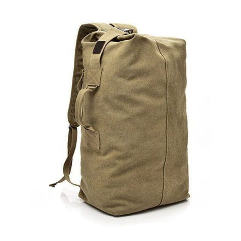 XXL Canvas Rucksack im Militärstil – 45L, Hüftgurt & Mehrere Taschen