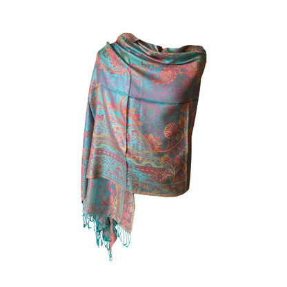 AISHITERU - Samira Silk Shawl - Timeless turquoise elegance ✨💎