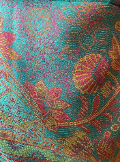 AISHITERU - Samira Silk Shawl - Timeless turquoise elegance ✨💎