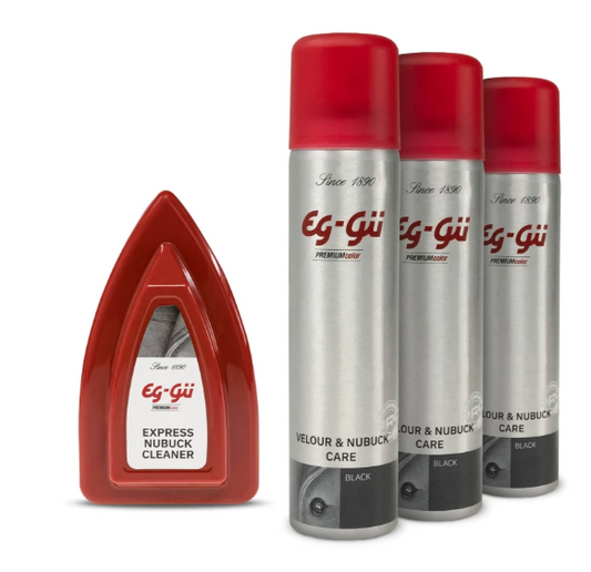 Eg-Gu - Velour & Nubuck Rengjørings- og Pleiespray Sett - Revitaliser Dine Stoffer Umiddelbart! ✨🧴
