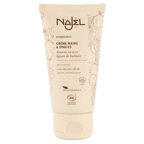 Najel Crème Mains Hydratante à l'Abricot et Figuier de Barbarie - 50ml 🍑🌵