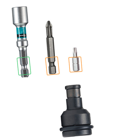 
          Adapter für Schlagschrauber 1/2" 4-kant zu 1/4" 6-kant
          134873-0
        