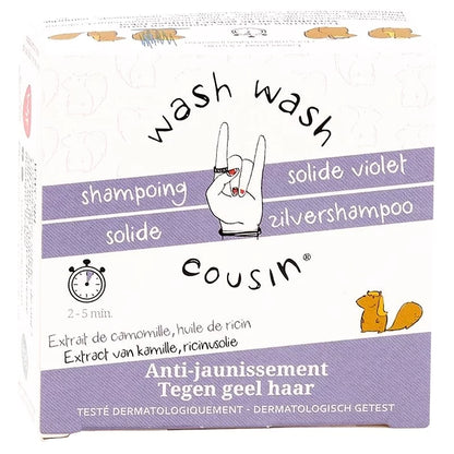 🌼 Wash Wash Cousin Shampooing Solide Anti-Jaunissement 🌼