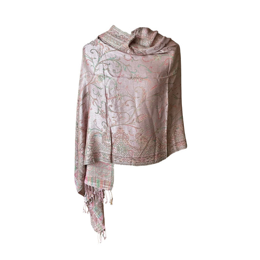 AISHITERU - Saren Silk Shawl - Delicate pastel shimmer, effortless elegance ✨🌸