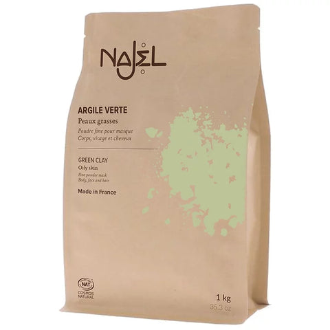 🌿 Najel Green Clay – 100% Natural, 1kg 🌿