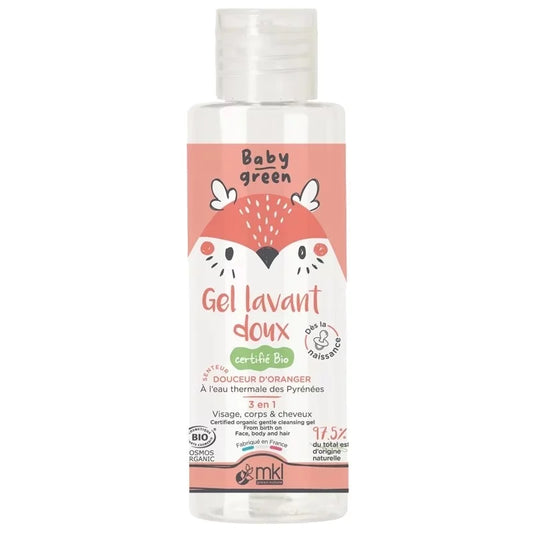 MKL GREEN NATURE - Gel Lavant Doux pour Bébé à la Fleur d'Oranger (100ml) - Soin Doux et Nourrissant pour Votre Petit ! 🌼🛁