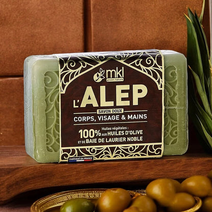 MKL GREEN NATURE - Aleppo Sæbe med Ædel Lorbeer Bærolie (100g) - Ren Luksuriøs Rens 🌿✨