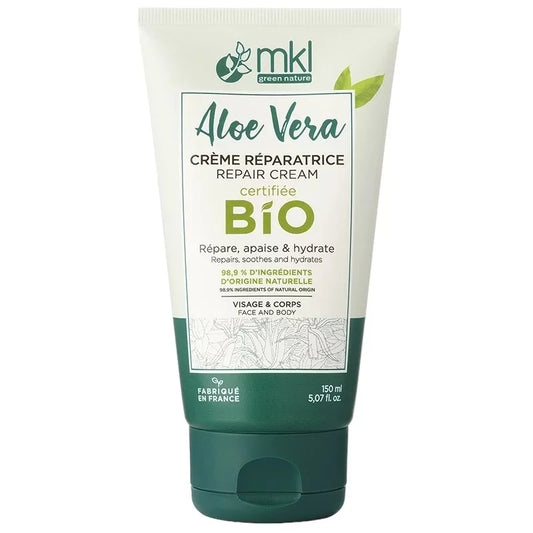 MKL GREEN NATURE - Crème Réparatrice Aloe Vera 3-en-1 (100ml) - Nourrissez et Hydratez Votre Peau ! 🌿💧