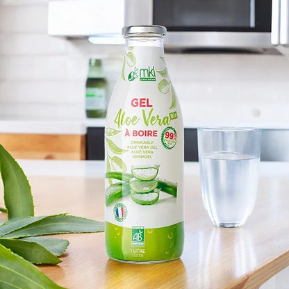 MKL GREEN NATURE - Økologisk Aloe Vera Drik Gel (1L) - Forfrisk og Hydrér Naturligt! 🌱💦