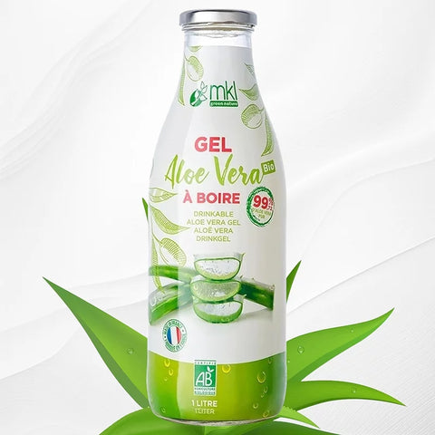 MKL GREEN NATURE - Økologisk Aloe Vera Drik Gel (1L) - Forfrisk og Hydrér Naturligt! 🌱💦