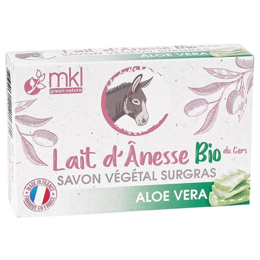 MKL GREEN NATURE - Savon Surgras au Lait d'Ânesse & Aloe Vera (100g) - Nourrissez Votre Peau Naturellement ! 🌿🧼